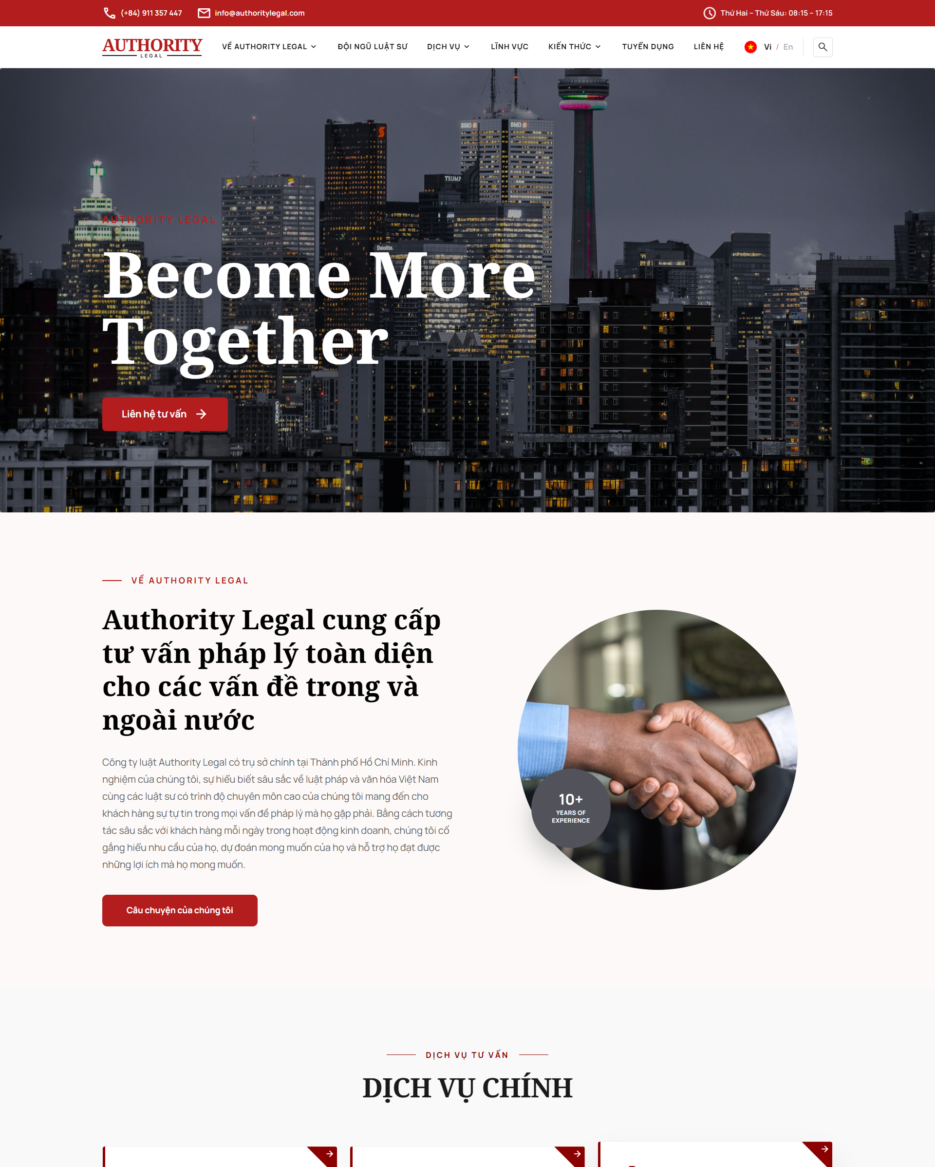 Thiết Kế Website Công Ty Luật Authority Legal