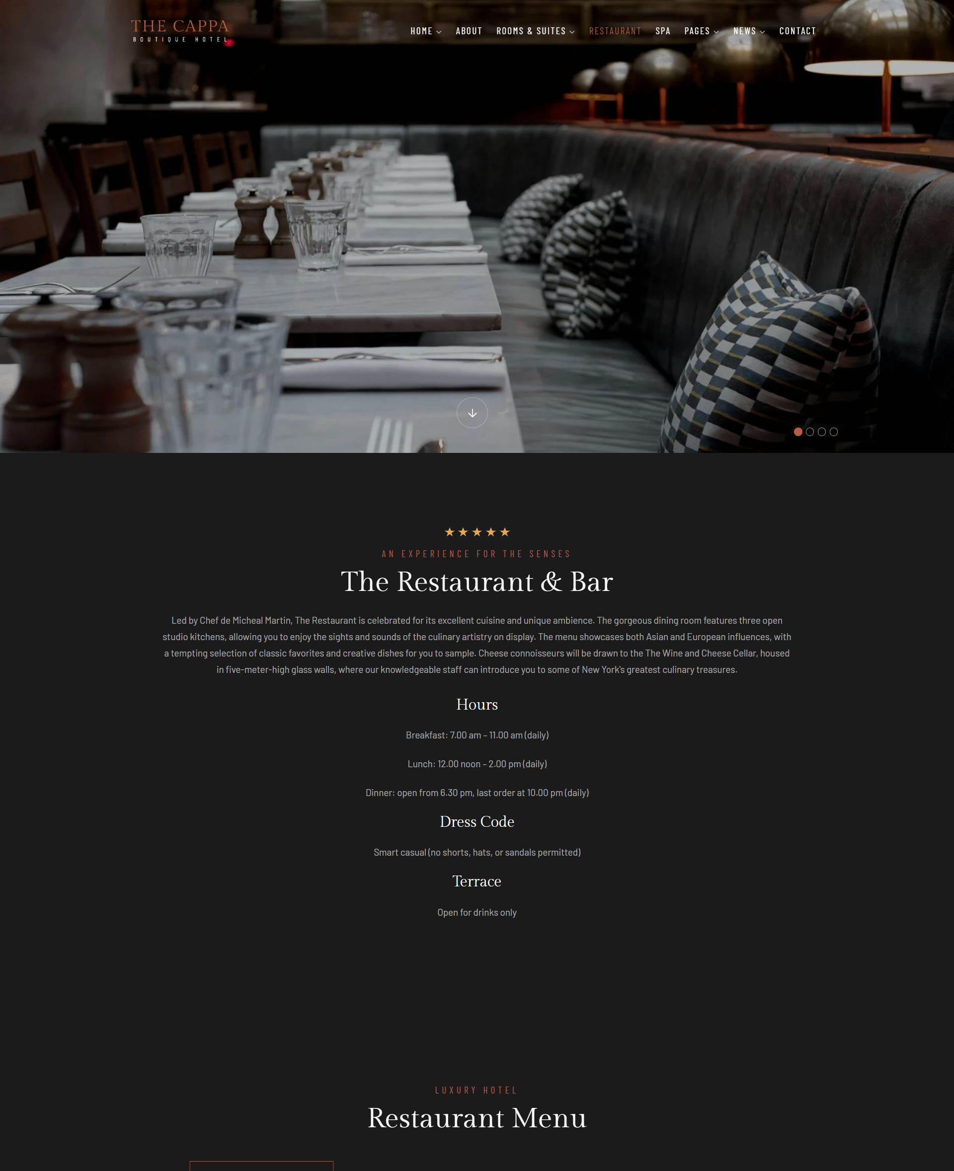 Boutique Hotel Restaurant – Không Gian Ẩm Thực Tinh Tế Trong Khách Sạn Cao Cấp