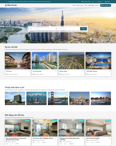 Website Bất Động Sản, Cho Thuê Nhà Flex Home