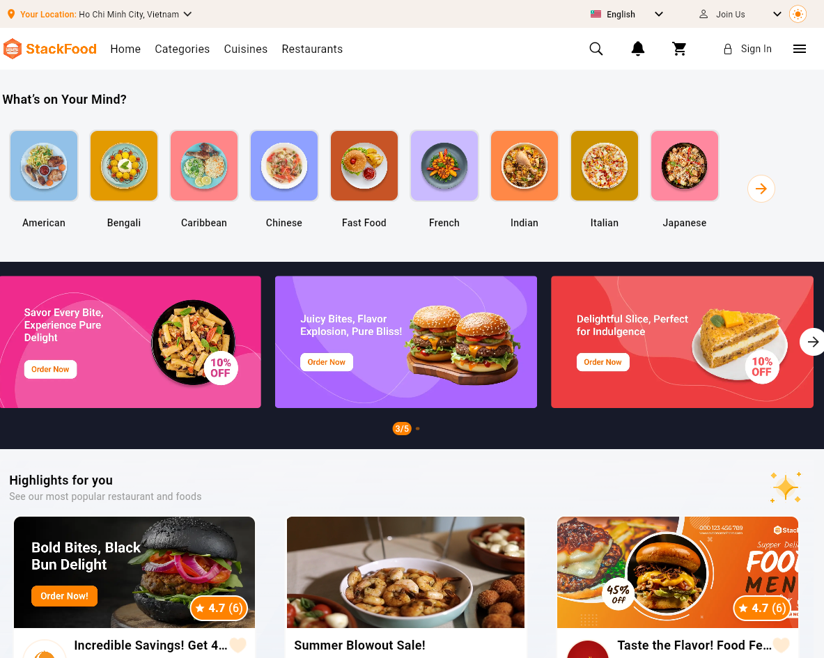 Website Bán Đồ Ăn Đa Nhà Hàng Bằng Next.js – Giải Pháp Kết Nối Quán Ăn Và Khách Hàng