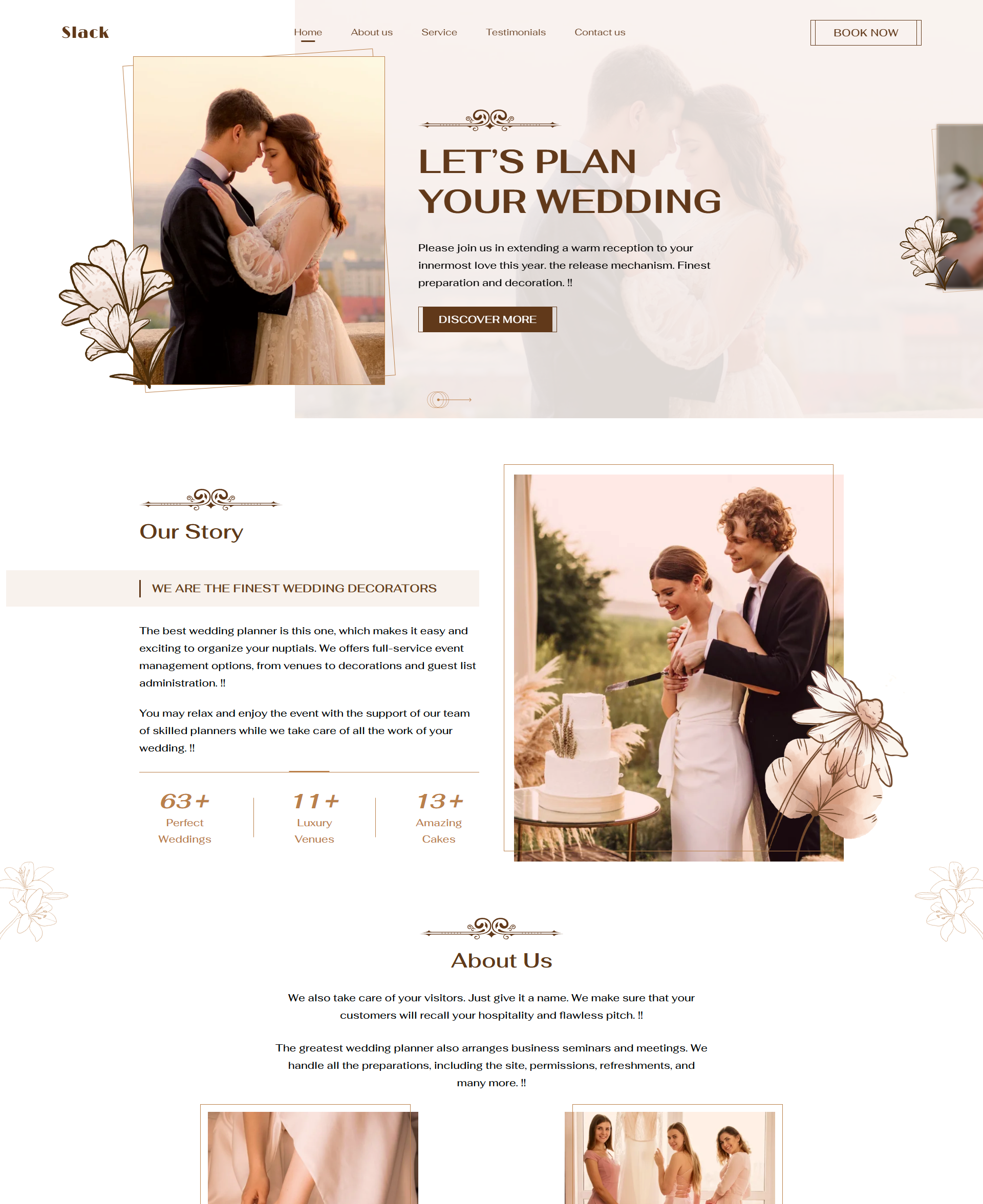 Landing Page Wedding – Website Giới Thiệu Dịch Vụ Cưới Sang Trọng & Lãng Mạn